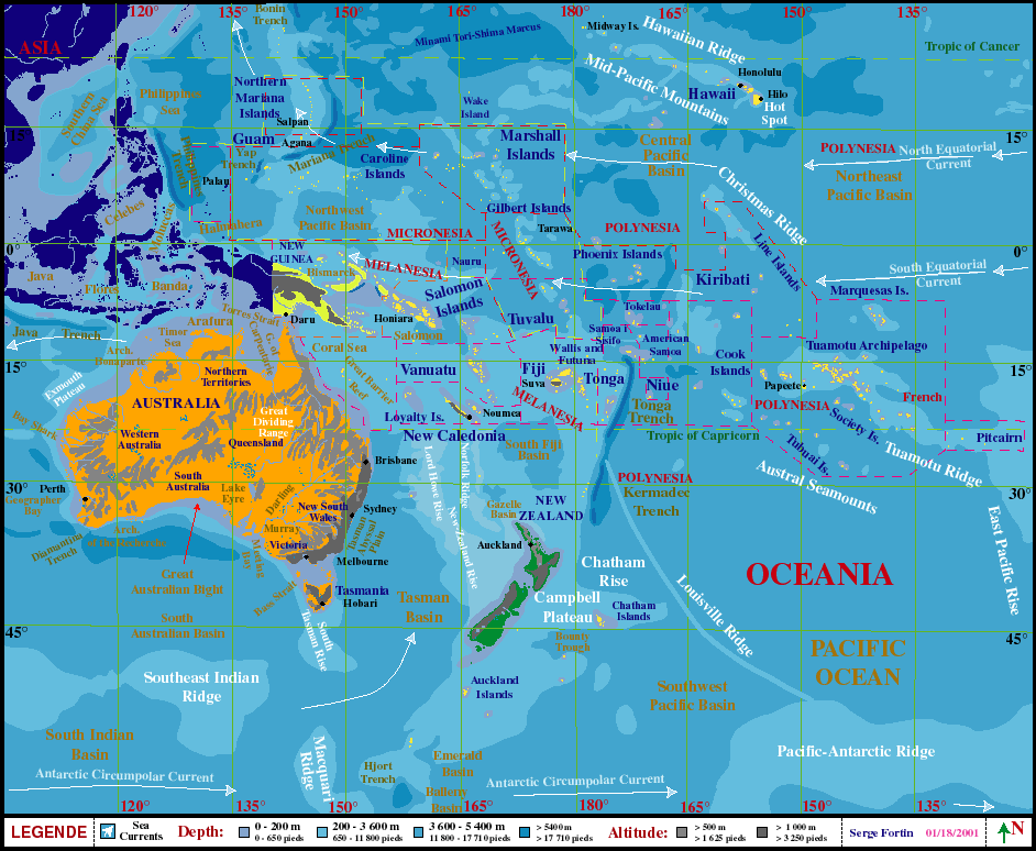 oceania physical features